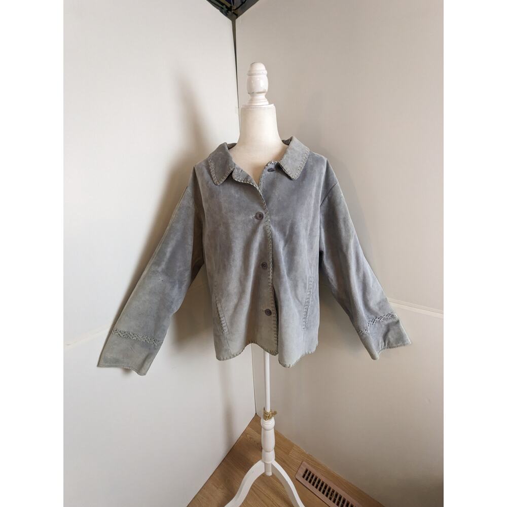 Cabela's suede leather jacket XL grey